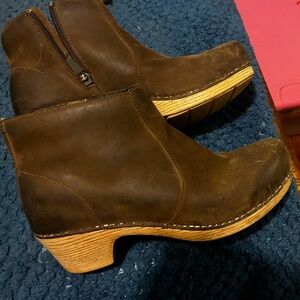 Dansko brown leather bootie size 40